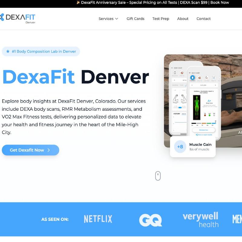 DexaFit Denver desktop preview
