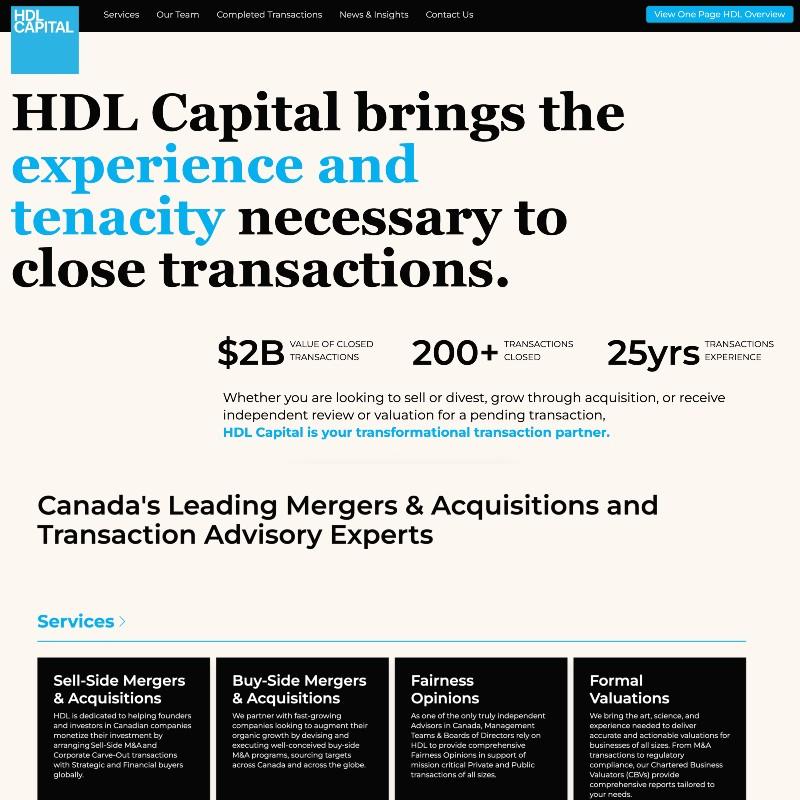 HDL Capital desktop preview
